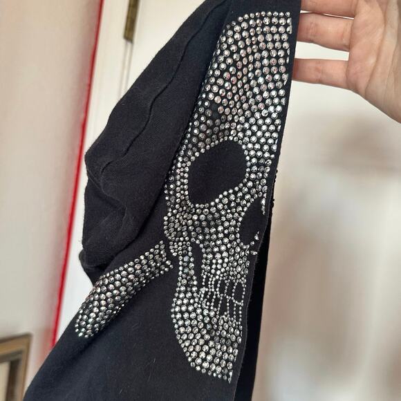 hot topic bedazzled skull zip up hooded jacket - Picture 2 of 4